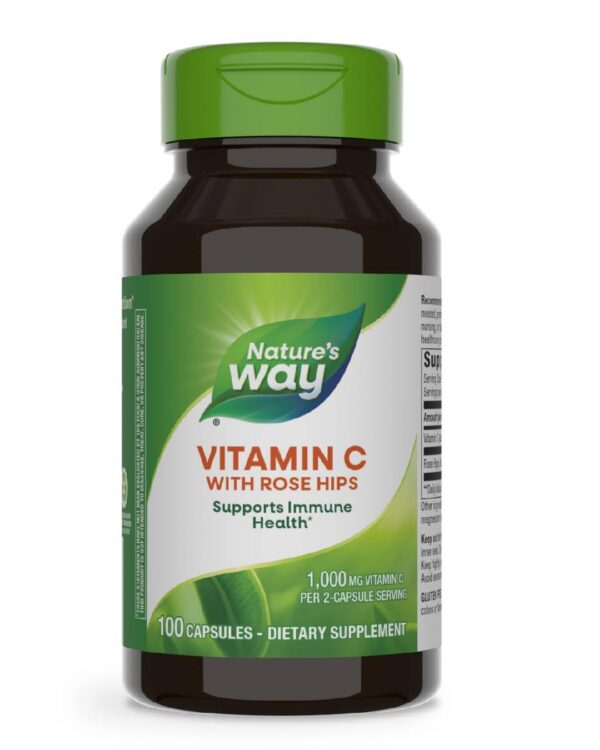Vitamina c con escaramujos Nature's Way botella 100 cápsulas