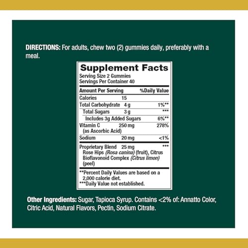 Vitamina C gomitas Nature's Bounty con rosa mosqueta