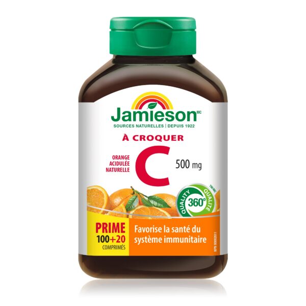 Tabletasy empaque vitamina c jamieson sabor naranja
