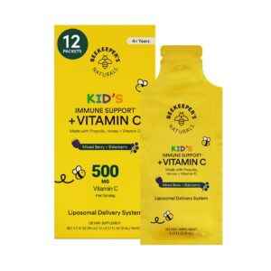 Vitamina C liposomal para niños Beekeeper's Naturals 12 sobres
