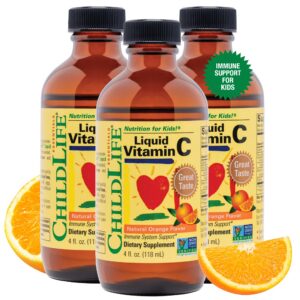 Vitamina C líquida ChildLife Essentials para niños botella frontal