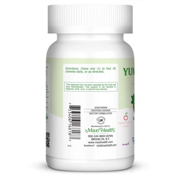 Version 1.0.0 Vitamina C masticable sabor cereza Maxi-Health kosher sin gluten