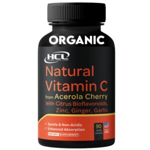 botella de vitamina c natural acerola organica hcl herbal code labs