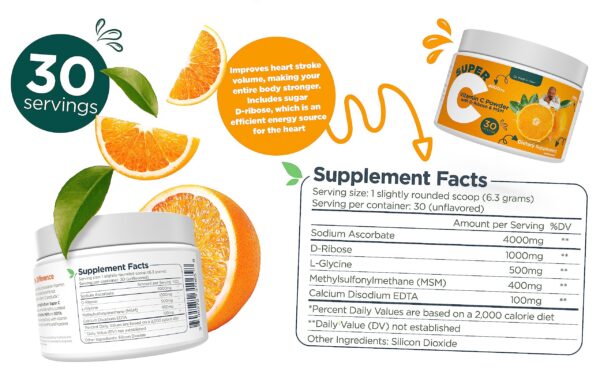 Vitamina C en polvo Dr Keith's para inmunidad y energía