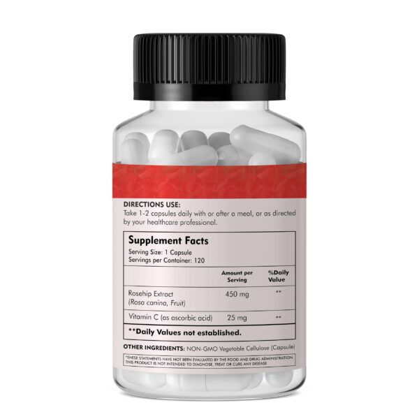 Cápsulas vegetales de vitamina C con Rose HIPS