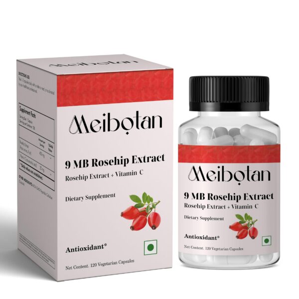 Frasco de vitamina C con Rose HIPS 475 mg