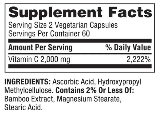 Cápsulas de vitamina C de alta absorción