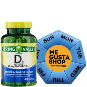 Version 1.0.0 Vitamina D3 1000 IU 450 softgeles botella Spring Valley