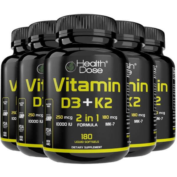 Vitamina D3 10,000 IU + K2 Health Dose