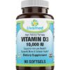Version 1.0.0 Vitamina D-3 cápsulas blandas 10000 UI Livamed botella