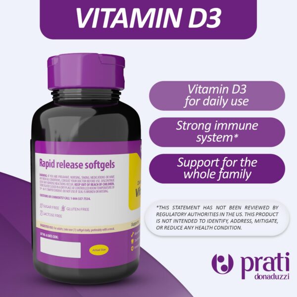 Vitamina D3 10,000 UI suplemento Prati Donaduzzi pack familiar
