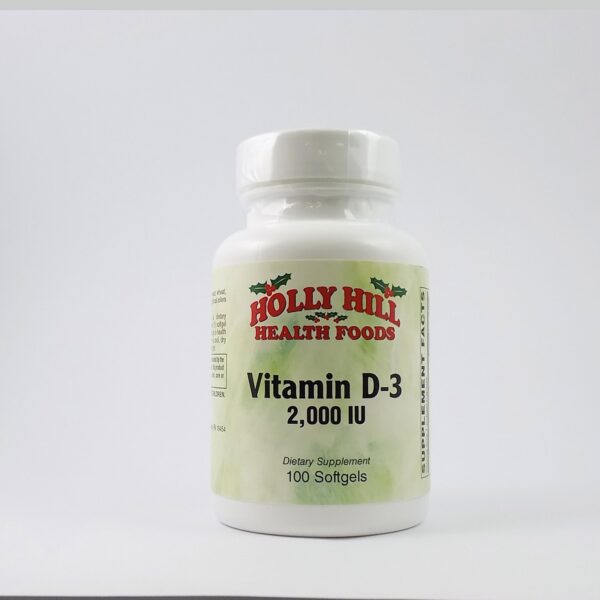 Vitamina d3 2000 ui holly hill capsula blanda paquete 100