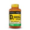 Botella de vitamina D3 5000 UI Mason Natural en cápsulas blandas