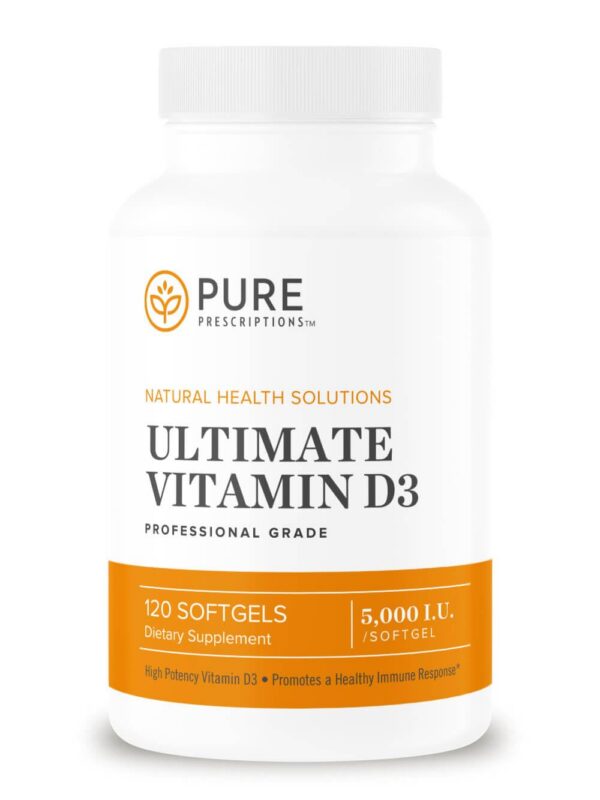 Vitamina D3 5000 UI Pure Prescriptions cápsula blanda botella