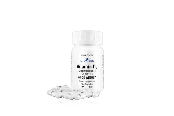 Cápsulas de Vitamina D3 50,000 UI