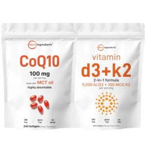 Cápsulas D3 y K2 con CoQ10