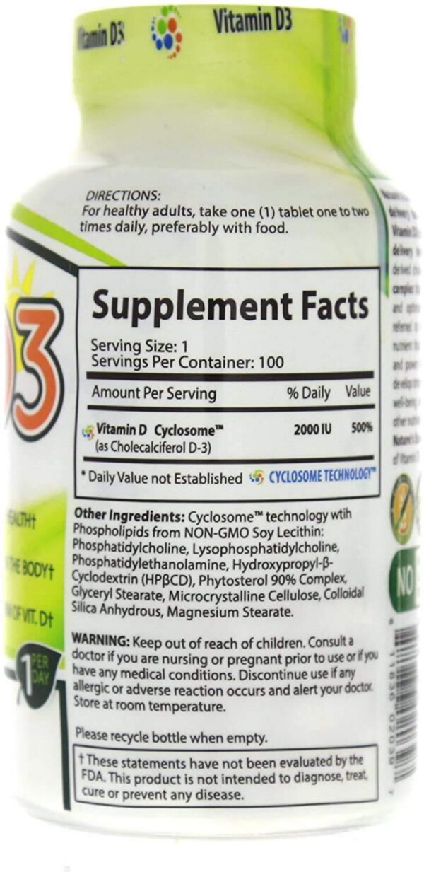 Frasco de Vitamina D3 en fondo neutro