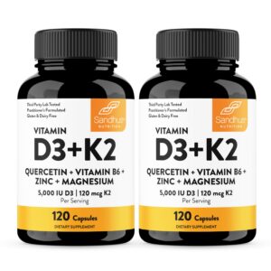 Vitamina D3 K2 cápsulas con zinc y magnesio sin gluten