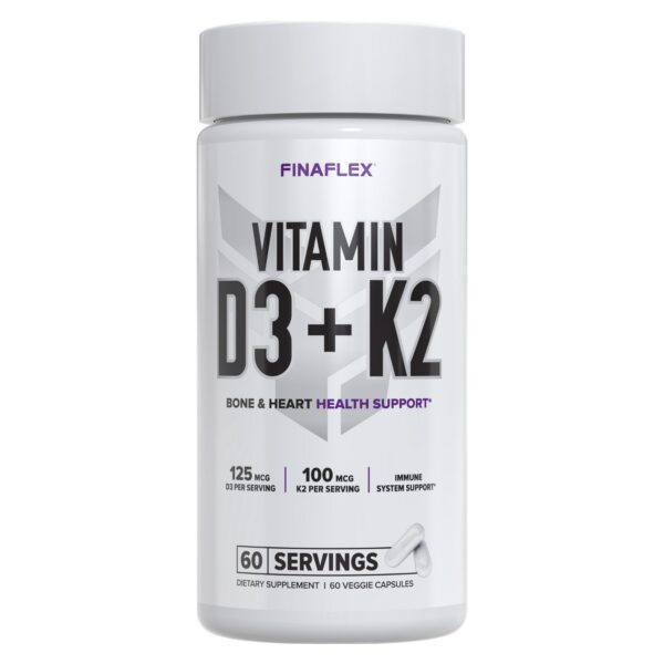 Botella de Vitamina D3 + K2 FINAFLEX con 60 cápsulas