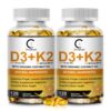 Frasco de Vitamina D3 K2 frente