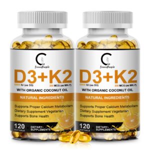Frasco de Vitamina D3 K2 frente