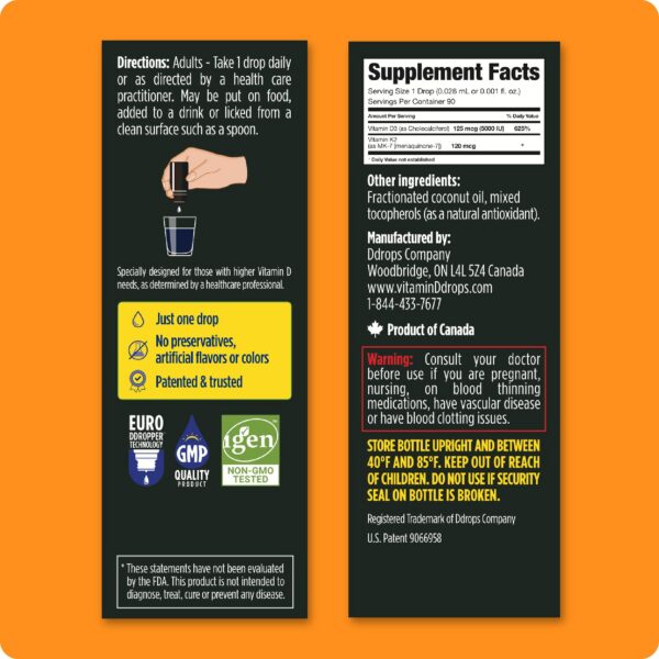 Version 1.0.0 Vitamina D3 y K2 en gotas para salud ósea y cardiovascular