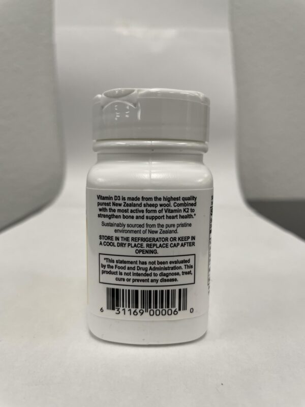 Vitamina D3 y K2 lanolina de lana oveja Nueva Zelanda