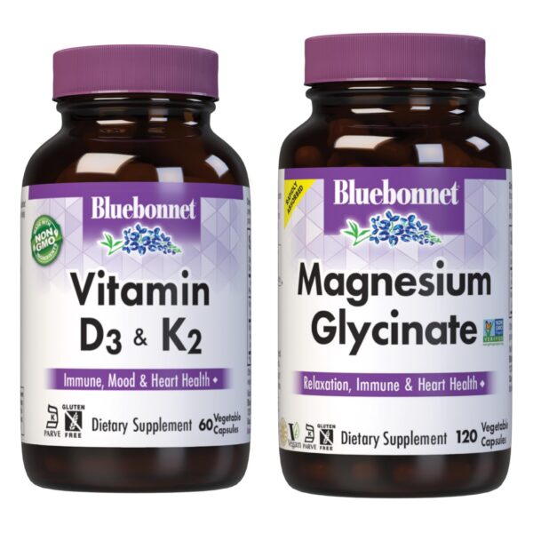 Cápsulas vegetales BlueBonnet con D3 y K2