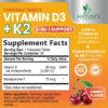 Version 1.0.0 Etiqueta frontal de producto Vitamina D3 K2 Nature's Nutrition