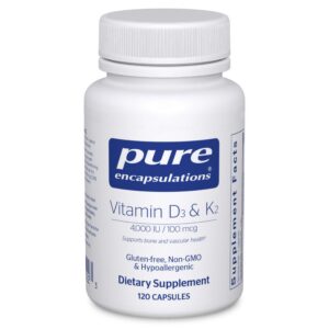 Vitamina D3 y K2 Pure Encapsulations cápsulas