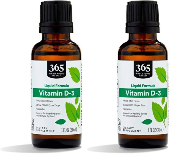 Vitamina D-3 líquida menta de Whole Foods Market