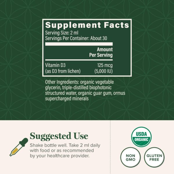 Vitamin d3 orgánica apoyo huesos y sistema inmune