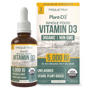 Botella de gotas líquidas vitamina d3 orgánica Plant-D3 vegana