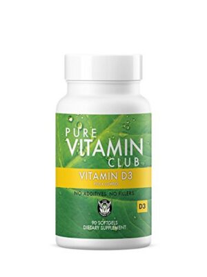 Botella de Vitamina D3 Plus K Complejo 90 días Pure Vitamin Club