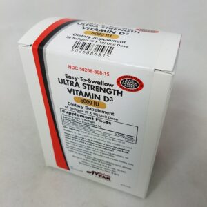 Vitamina D3 Ultra Strength 5000 UI 50 cápsulas blandas