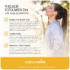 Vitamina D3 Vegana NatureWise etiqueta trasera información