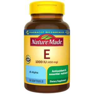Vitamina E 1000 UI Nature Made softgels paquete de 60