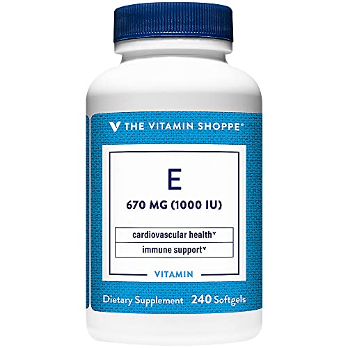 Vitamina E 1000 UI The Vitamin Shoppe suplemento 240 softgels