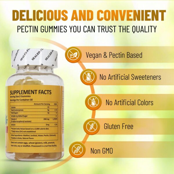 Gomitas de Vitamina E sabor frutos rojos