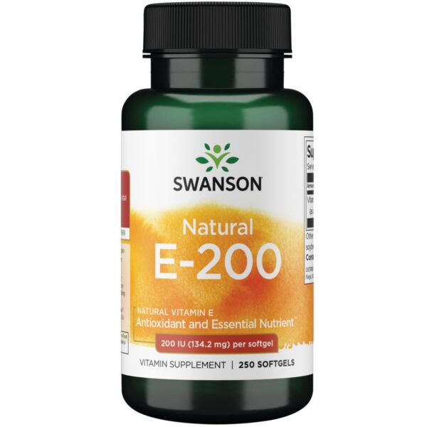 Vitamina E natural Swanson envase 250 cápsulas blandas