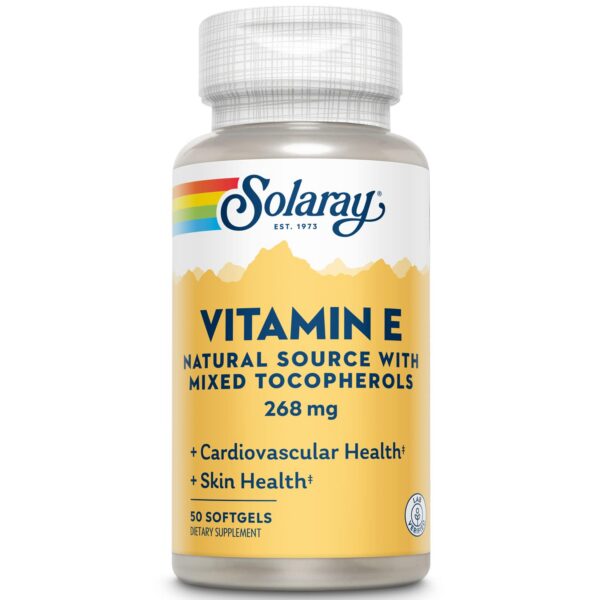 Vitamina E SOLARAY 400 IU botella 50 cápsulas