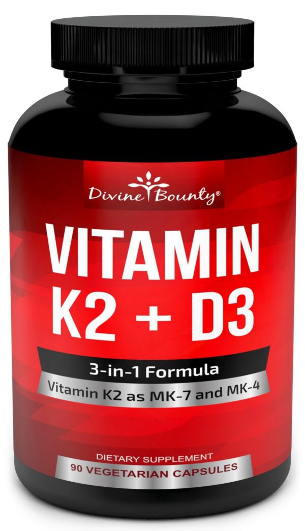 Version 1.0.0 Frasco vitamina k2 mk7 mk4 d3 cápsulas vegetarianas divine bounty