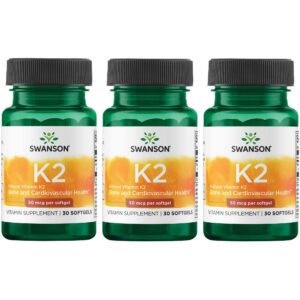 Vitamina K2 natural Swanson paquete tres