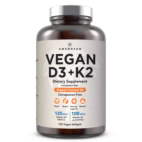 Version 1.0.0 Vitamina vegana D3 K2 AMANDEAN 120 cápsulas blandas
