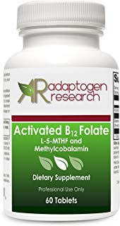 Vitaminas b12 folato activadas adaptogen 60 tabletas rápida disolución