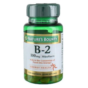 Vitaminas B-2 Nature's Bounty 100 mg 100 tabletas paquete 5