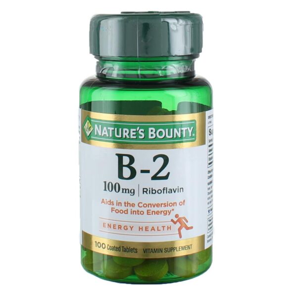 Vitaminas B-2 Nature's Bounty 100 mg 100 tabletas paquete 5