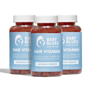 Vitaminas para pérdida de cabello posparto Baby Blues con biotina y colágeno