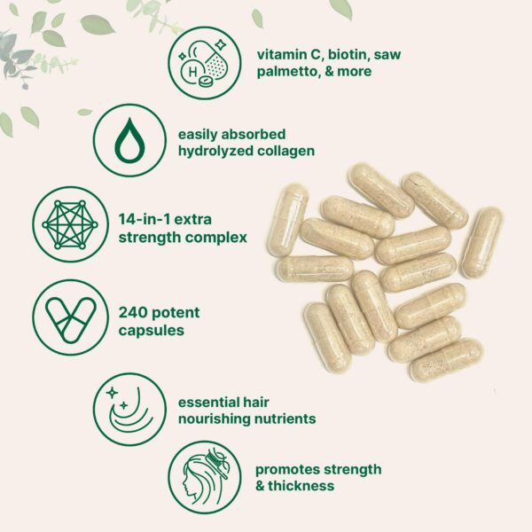 Vitaminas para cabello con biotina y colágeno