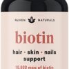 Vitaminas para cabello Nuven Naturals 60 cápsulas envase frontal